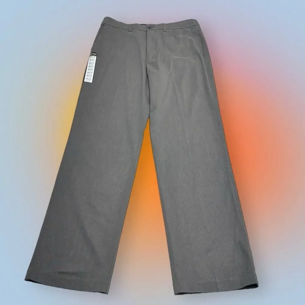 HAGGAR Men’s 34 x 34 Gray EXPANDOMATIC Dress Pant